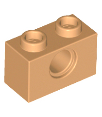 LEGO - Technic-steen 1 x 2 met gat - Medium Nougat | N - Thumbnail