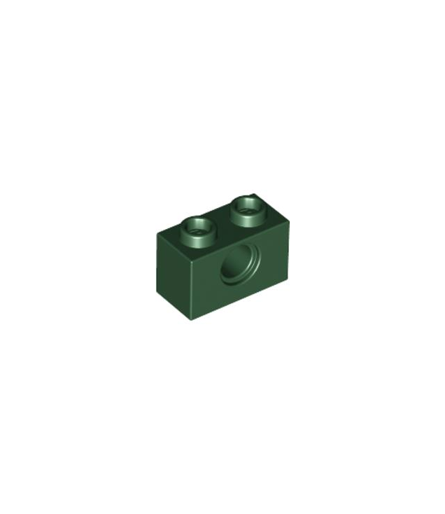 LEGO - Technic-steen 1 x 2 met gat - Dark Green | N