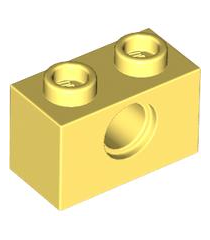 LEGO - Technic-steen 1 x 2 met gat - Bright Light Yellow | N - Thumbnail
