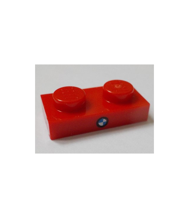 LEGO - Plaat 1 x 2 met BMW-logo - Red | N