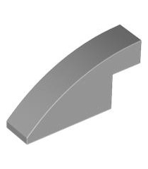 LEGO - Helling, gebogen 4 x 1 x 1 2/3 - Light Bluish Gray | N - Thumbnail