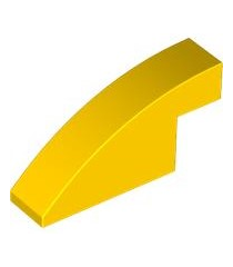 LEGO - Helling, gebogen 4 x 1 x 1 2/3 - Yellow | N - Thumbnail