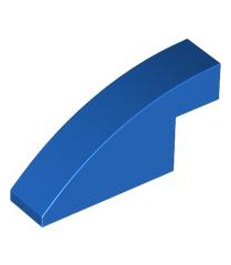 LEGO - Helling, gebogen 4 x 1 x 1 2/3 - Blue | N - Thumbnail