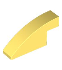 LEGO - Helling, gebogen 4 x 1 x 1 2/3 - Bright Light Yellow | N - Thumbnail
