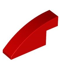 LEGO - Helling, gebogen 4 x 1 x 1 2/3 - Red | N - Thumbnail