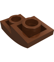 LEGO - Helling, gebogen 2 x 1 x 2/3 omgekeerd - Reddish Brown | N - Thumbnail