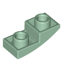 LEGO - Helling, gebogen 2 x 1 x 2/3 omgekeerd - Sand Green | N - Thumbnail