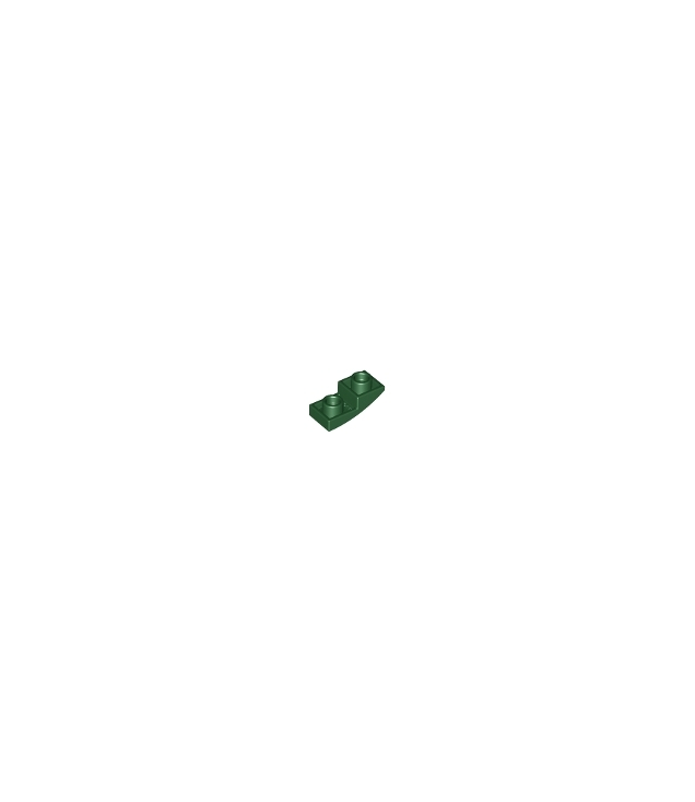 LEGO - Helling, gebogen 2 x 1 x 2/3 omgekeerd - Dark Green | N