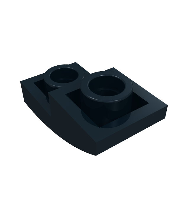 LEGO - Helling, gebogen 2 x 1 x 2/3 omgekeerd - Black | N