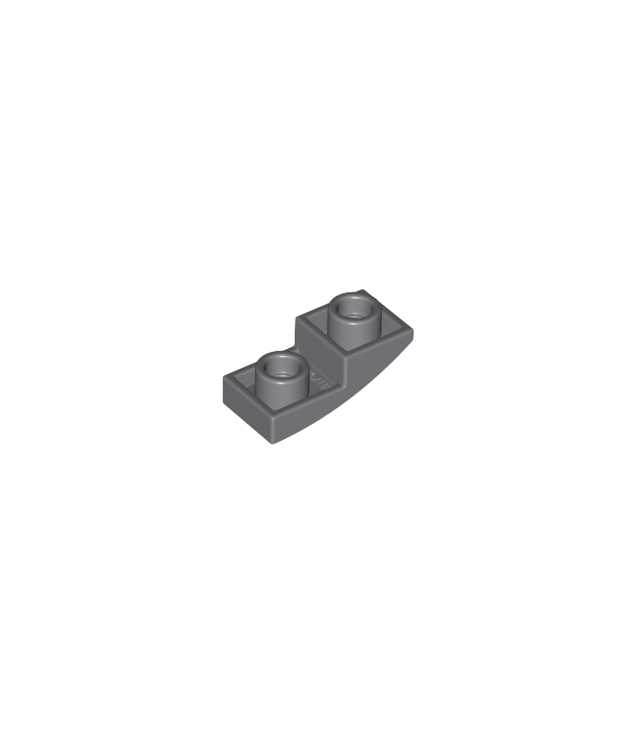 LEGO - Helling, gebogen 2 x 1 x 2/3 omgekeerd - Dark Bluish Gray | N