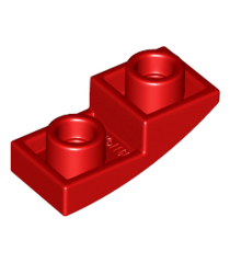 LEGO - Helling, gebogen 2 x 1 x 2/3 omgekeerd - Red | N - Thumbnail