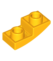 LEGO - Helling, gebogen 2 x 1 x 2/3 omgekeerd - Bright Light Orange | N - Thumbnail
