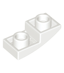 LEGO - Helling, gebogen 2 x 1 x 2/3 omgekeerd - White | N - Thumbnail