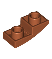 LEGO - Helling, gebogen 2 x 1 x 2/3 omgekeerd - Dark Orange | N - Thumbnail