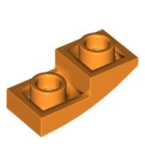 LEGO - Helling, gebogen 2 x 1 x 2/3 omgekeerd - Orange | N - Thumbnail