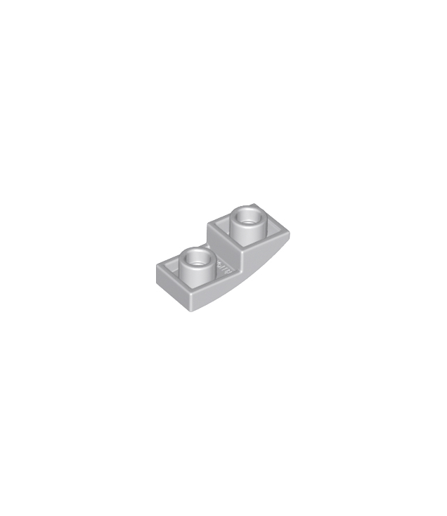 LEGO - Helling, gebogen 2 x 1 x 2/3 omgekeerd - Light Bluish Gray | N