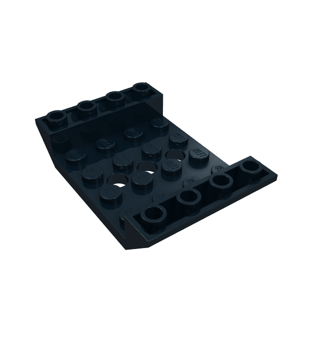 LEGO - Helling, omgekeerd 45 graden 6 x 4 dubbel met 4 x 4-uitsparing en 3 gaten - Black | N