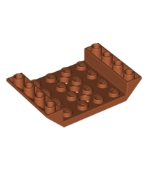LEGO - Helling, omgekeerd 45 graden 6 x 4 dubbel met 4 x 4-uitsparing en 3 gaten - Dark Orange | N - Thumbnail