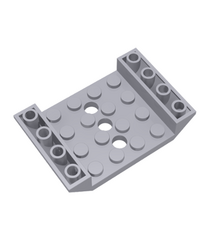 LEGO - Helling, omgekeerd 45 graden 6 x 4 dubbel met 4 x 4-uitsparing en 3 gaten - Light Bluish Gray | N - Thumbnail