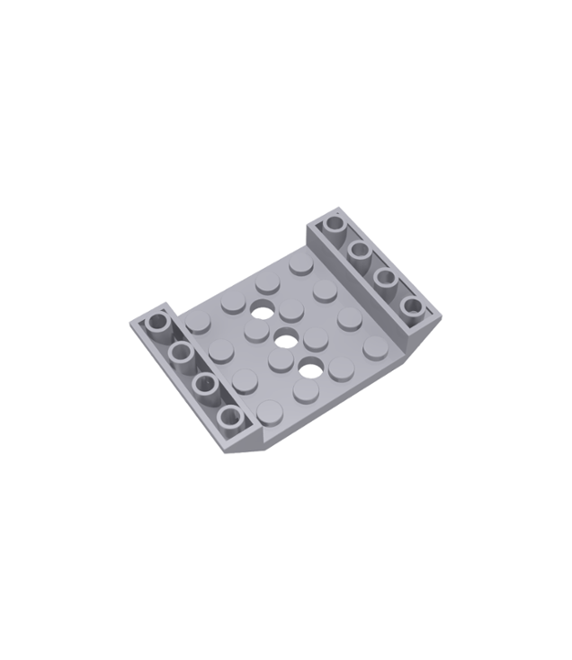 LEGO - Helling, omgekeerd 45 graden 6 x 4 dubbel met 4 x 4-uitsparing en 3 gaten - Light Bluish Gray | N