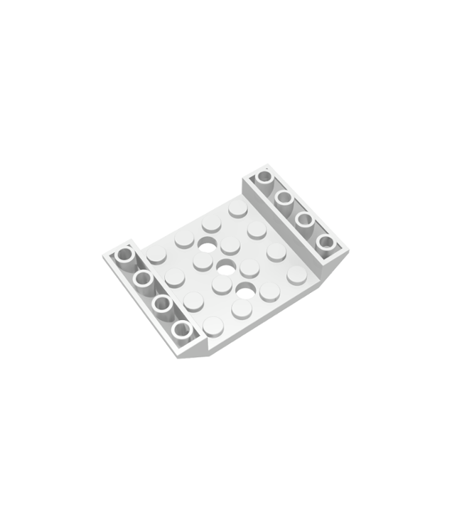 LEGO - Helling, omgekeerd 45 graden 6 x 4 dubbel met 4 x 4-uitsparing en 3 gaten - White | N