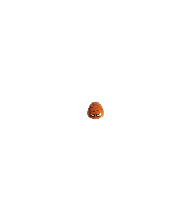 LEGO - Grote figuur-pantser, rond en glad met Clayface-gezichts­patroon - Dark Orange | N