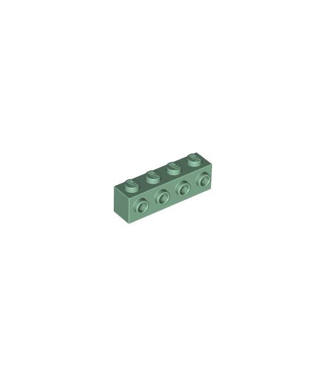 LEGO - Steen, gemodificeerd 1 x 4 met noppen aan zijkant - Sand Green | N