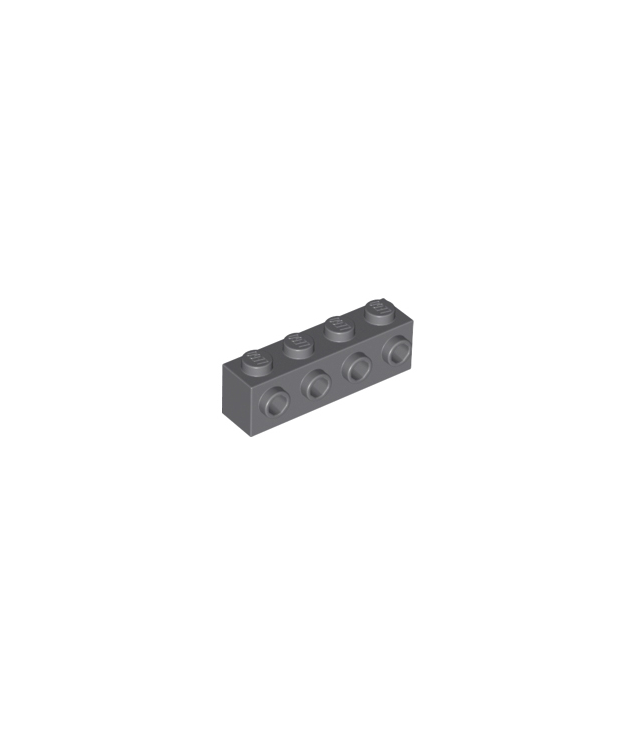 LEGO - Steen, gemodificeerd 1 x 4 met noppen aan zijkant - Dark Bluish Gray | N