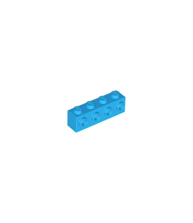 LEGO - Steen, gemodificeerd 1 x 4 met noppen aan zijkant - Dark Azure | N