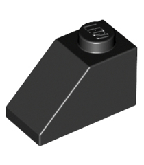 LEGO - Helling 45 graden 2 x 1 - Black | N - Thumbnail