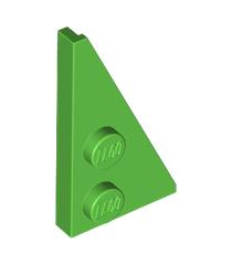 LEGO - Wig, plaat 4 x 2 rechts, puntig - Bright Green | N - Thumbnail
