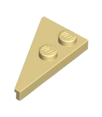 LEGO - Wig, plaat 4 x 2 rechts, puntig - Tan | N - Thumbnail