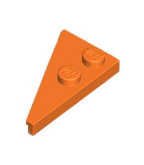 LEGO - Wig, plaat 4 x 2 rechts, puntig - Orange | N - Thumbnail