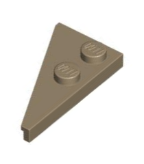 LEGO - Wig, plaat 4 x 2 rechts, puntig - Dark Tan | N - Thumbnail