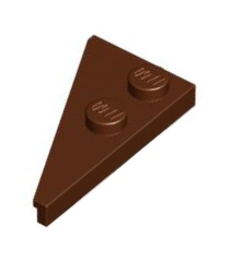 LEGO - Wig, plaat 4 x 2 rechts, puntig - Reddish Brown | N - Thumbnail