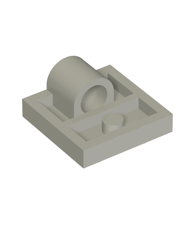 LEGO - Plaat, gemodificeerd 2 x 2 met pen­gat – volledige kruissteun aan onderzijde (10247) - Light Bluish Gray | N