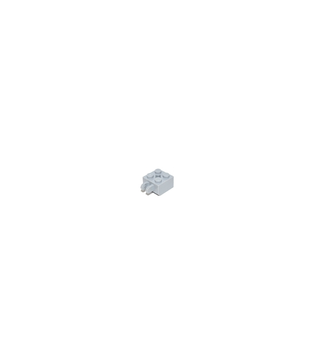 LEGO - Scharniersteen 2 x 2 vergrendelend met 2 verticale vingers en as-gat, 9 tandjes (40902) - Light Bluish Gray | N