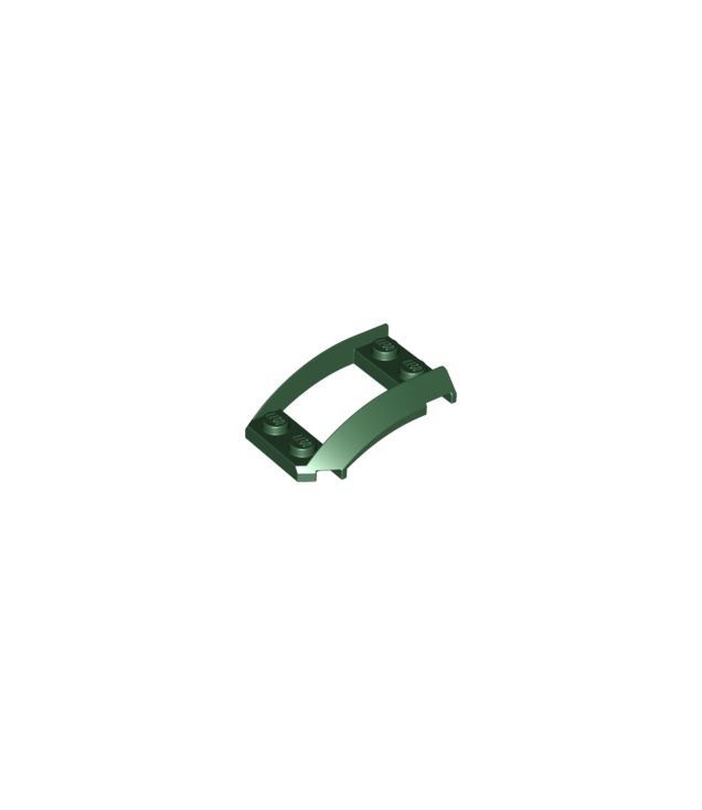LEGO - Wig 4 x 3 open met uitsparing en 4 noppen - Dark Green | N