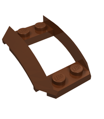 LEGO - Wig 4 x 3 open met uitsparing en 4 noppen - Reddish Brown | N - Thumbnail