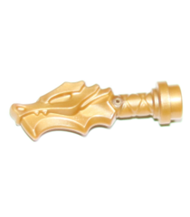 LEGO - Minifiguur-wapen, zwaardgreep met drakenkop - Pearl Gold | N - Thumbnail