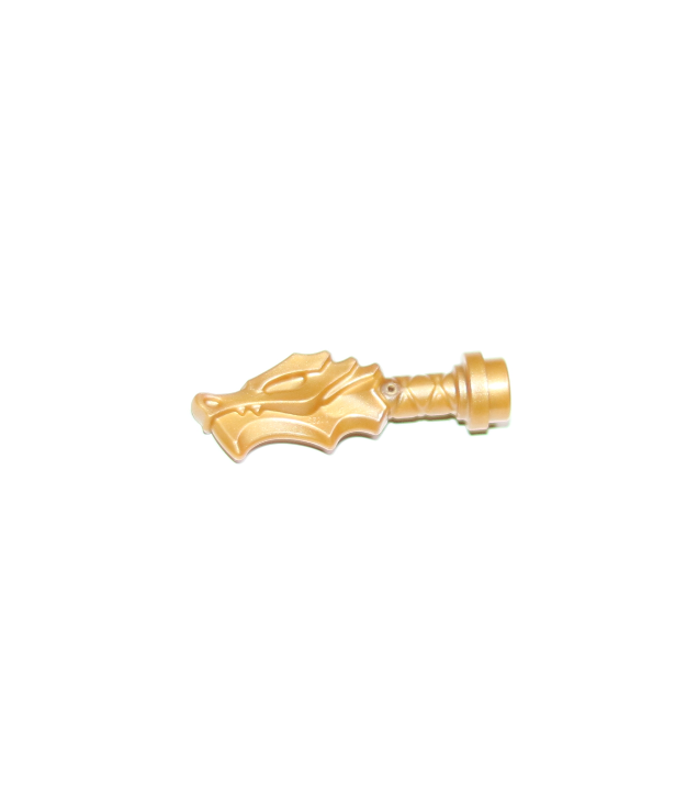 LEGO - Minifiguur-wapen, zwaardgreep met drakenkop - Pearl Gold | N