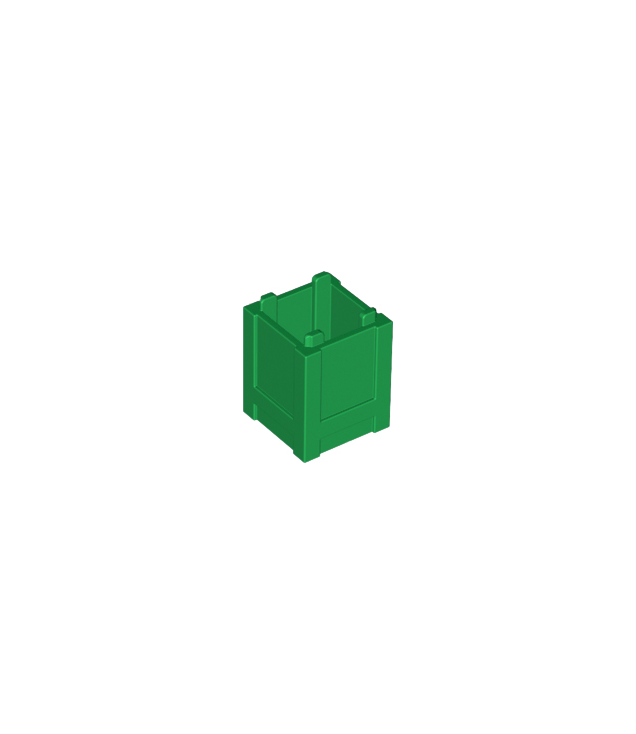 LEGO - Container, doos 2 x 2 x 2 – bovenzijde open - Green | N