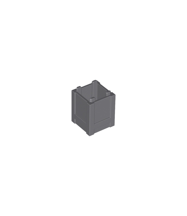 LEGO - Container, doos 2 x 2 x 2 – bovenzijde open - Dark Bluish Gray | N