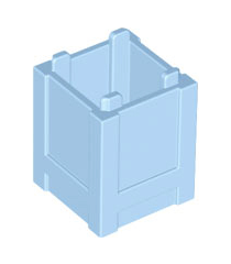 LEGO - Container, doos 2 x 2 x 2 – bovenzijde open - Bright Light Blue | N - Thumbnail