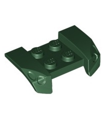 LEGO - Voertuig, spatbord 2 x 4 met uitstekende koplampen - Dark Green | N - Thumbnail