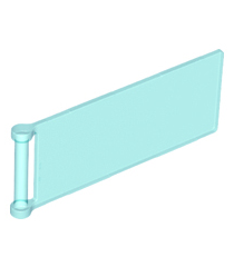 LEGO - Vlag 7 x 3 met staaf-handgreep - Trans-Light Blue | N - Thumbnail