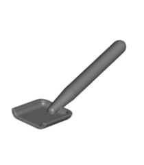 LEGO - Minifiguur-accessoire, schop / spade met ronde handgreep - Dark Bluish Gray | N - Thumbnail