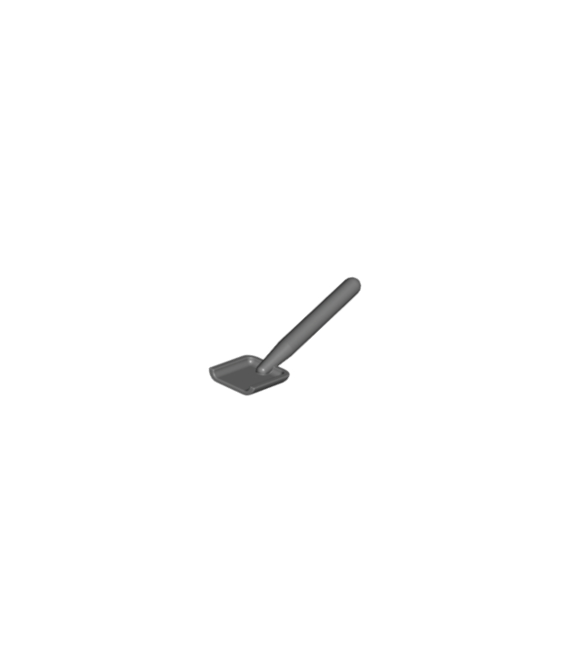 LEGO - Minifiguur-accessoire, schop / spade met ronde handgreep - Dark Bluish Gray | N
