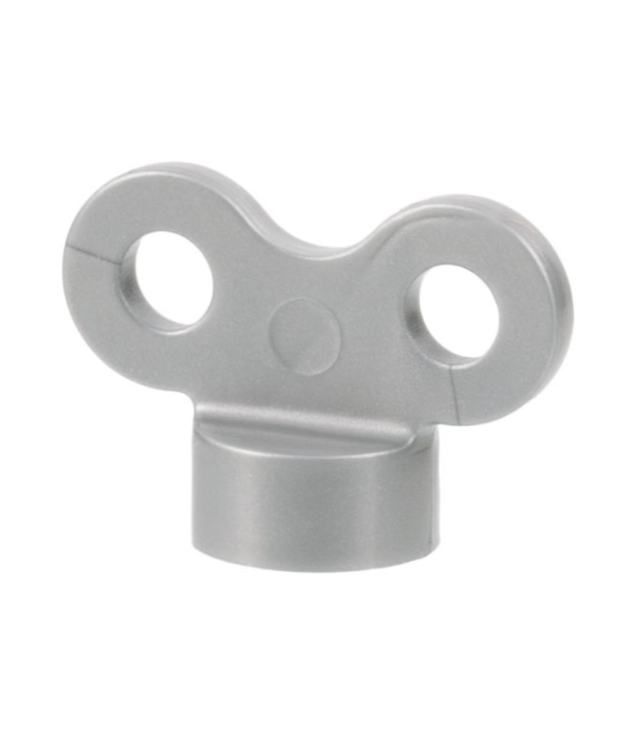 LEGO - Minifiguur-accessoire, opwindsleutel - Flat Silver | N