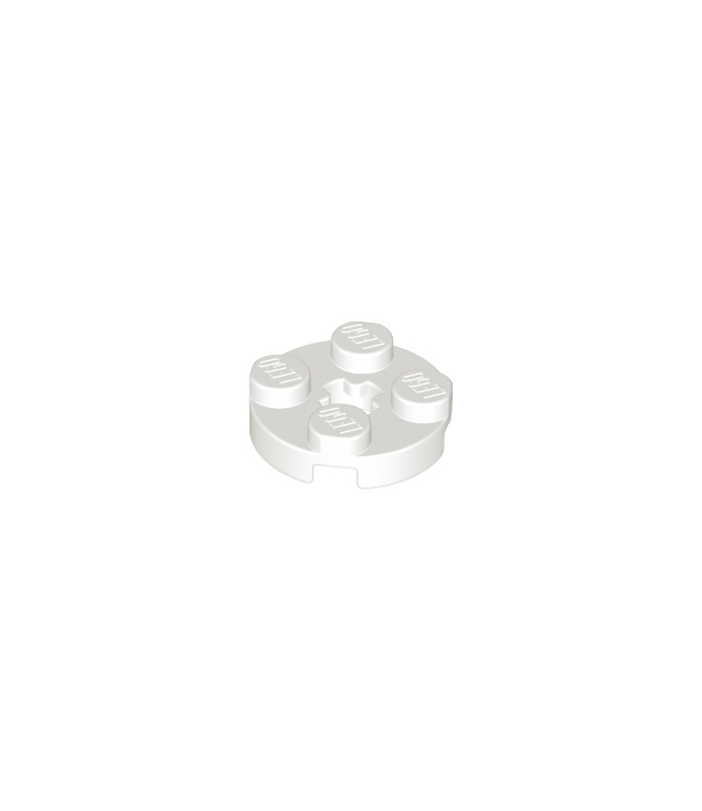 LEGO - Plaat, rond 2 x 2 met as-gat - White | N